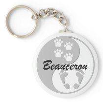 yin yang Beauceron Keychain