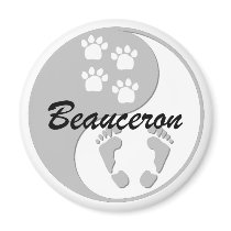 yin yang Beauceron Fridge Magnet