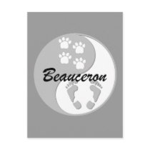yin yang Beauceron Post Cards