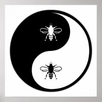 Yin Yang Bee Print