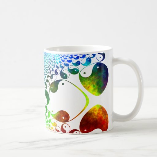 Yin Yang Beverage Fractal Mugs