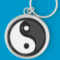 yin yang black keychains