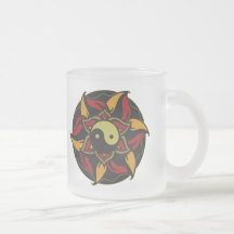 Yin Yang Blooming Lotus Mugs