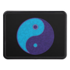 yin-yang blue tao zen symbol trailer hitch covers
