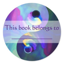 Yin Yang Bookplate stickers