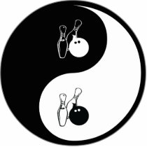 Yin Yang Bowling Acrylic Cut Out