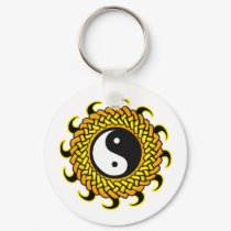 Yin Yang Braided Sun keychains