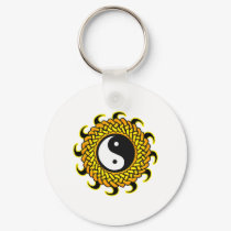 Yin Yang Braided Sun keychains