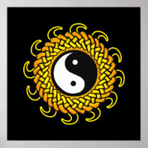 Yin Yang Braided Sun Poster