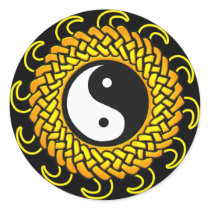 Yin Yang Braided Sun stickers