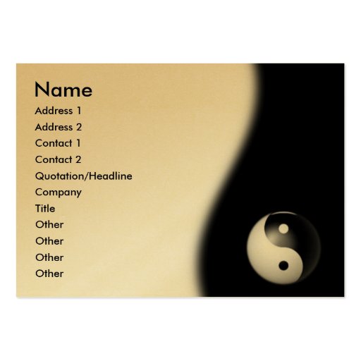 Yin-Yang Business Card