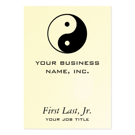 Yin Yang Business Card Template (front side)
