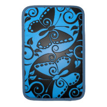 Yin Yang Butterflies, blue & black MacBook Air Sleeves