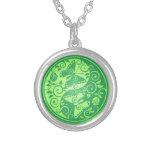 Yin Yang Butterflies, green Pendant