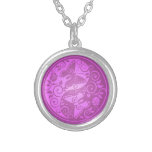 Yin Yang Butterflies, purple Necklace