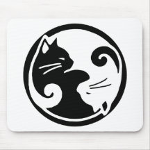 Yin Yang Cats Mousepads