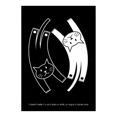 Yin & Yang Cats Poster (English) by runeer
