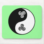 Yin Yang Celtic Tri Spiral Mouse Mats