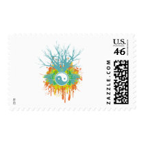 Yin Yang Chaos Postage Stamp