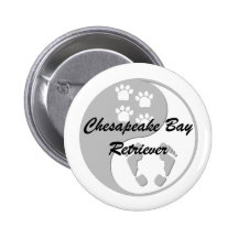 yin yang chesapeake bay retriever pinback buttons