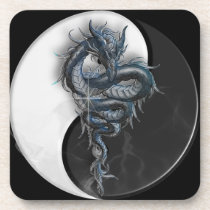 Yin Yang Chinese Dragon Cork Coaster