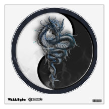 Yin Yang Chinese Dragon Decal Wall Decal