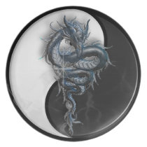 Yin Yang Chinese Dragon Plate plates