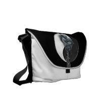 Yin Yang Chinese Dragon Rickshaw Messenger Bag