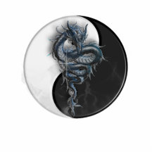 Yin Yang Chinese Dragon Sculpture Acrylic Cut Outs