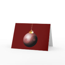 Yin Yang Christmas Ball in Red Cards