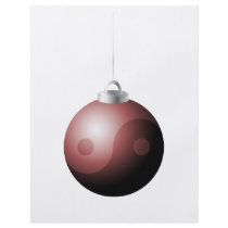 Yin Yang Christmas Ball in Red flyers
