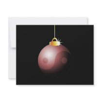 Yin Yang Christmas Ball in Red invitations