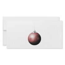 Yin Yang Christmas Ball in Red photo cards