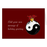 Yin & Yang Christmas Ornament Card