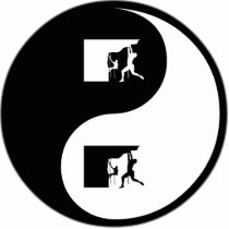 Yin Yang Climbing photo sculptures by whatitis Yin Yang Climbing photo sculptures