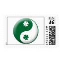 Yin Yang Clover postage