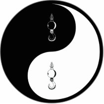 Yin Yang Crane Photo Cut Out