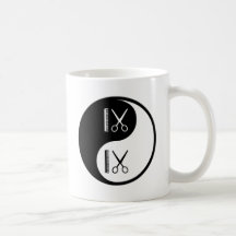 Yin Yang Cutting Hair Coffee Mugs