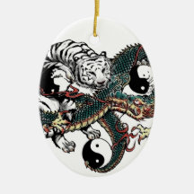 Yin Yang Design Christmas Tree Ornaments