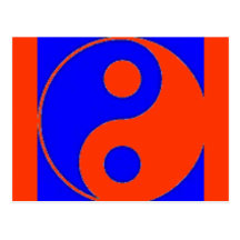 YIN YANG DESIGN POST CARD