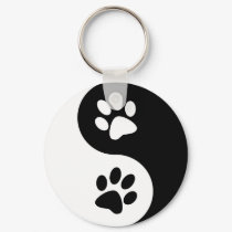Yin Yang Dog Paws keychains by dogwiregifts Yin Yang Dog Paws keychains