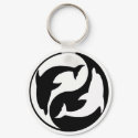 Yin Yang Dolphin Keychain