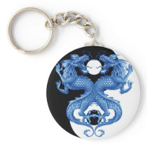 Yin Yang Dragon 2 Key Chain