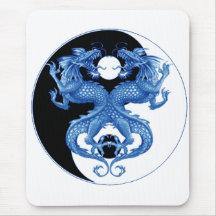 Yin Yang Dragon 2 Mouse Pads