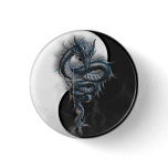 Yin Yang Dragon Badge Pin