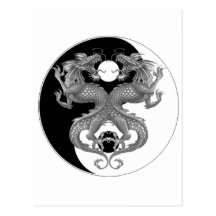 Yin Yang Dragon Postcards