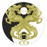 Yin Yang Dragons 5 Round Sticker