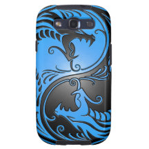 Yin Yang Dragons, blue and black Galaxy SIII Cover