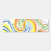 Yin Yang Dragons Bumper Sticker