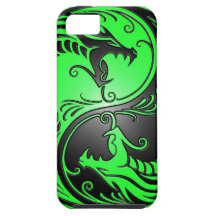 Yin Yang Dragons, green and black Case For The iPhone 5